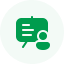 A green circle with a line drawing of a man holding a large coin with a dollar sign on it, symbolizing investment in top-notch ux design services.