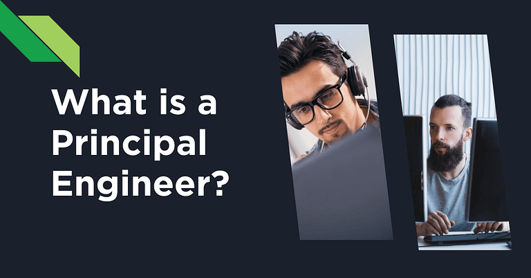 Explaining the role of a Principal Engineer with accompanying images of professionals.