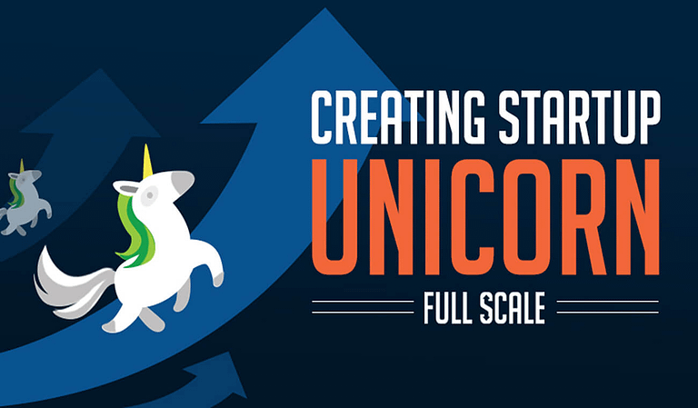 Creating a unicorn startup full scale.