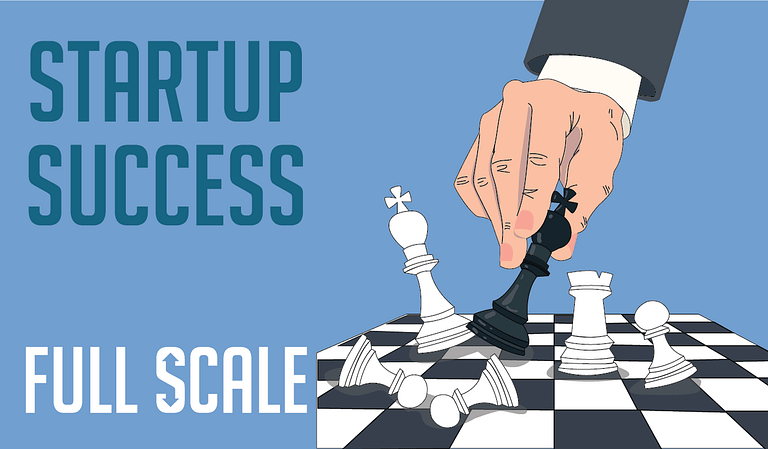 The startup's success is full scale on a chess board.