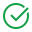 Green checkmark inside a green circle on a transparent background.