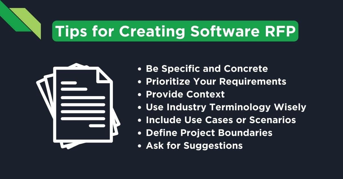 Tips for creating software rfp.