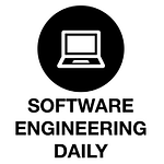 Black and white logo featuring a laptop icon with the text "resources for software developers daily" below it.