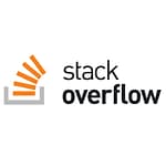 Stack Overflow logo featuring a stack of orange lines fanned out above a gray box, accompanied by the text "stack overflow" in black and gray letters, symbolizes invaluable resources for software developers.
