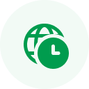 A green circle with a white apple icon in the center, symbolizing freshness and focus, much like when you hire dedicated developers for your tech needs.