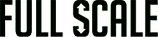 The words "FULL SCALE" in bold black letters with up and down arrows inside the letters "U" and "L".
