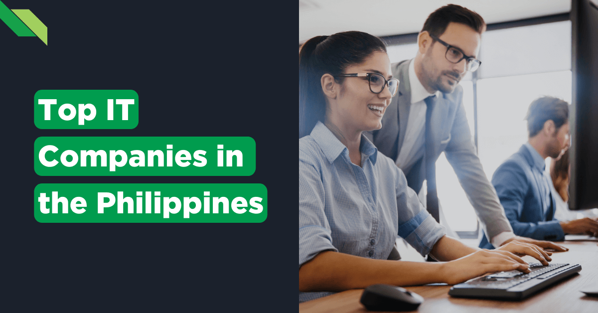 Professionals at work in a Philippine IT company office setting.