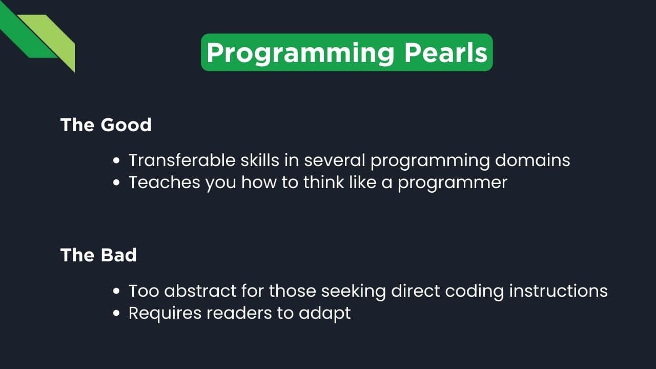 Programming Pearls by Jon L. Bentley