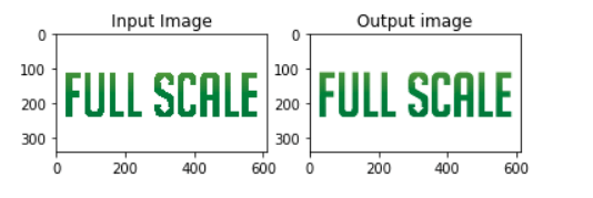 image output of Gaussian filter algorithm