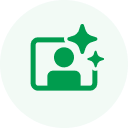 Green circle with an icon of a camera and a diagonal line crossing over it, indicating no image available. Ideal for MVP app development company sites when showcasing projects or services without images.